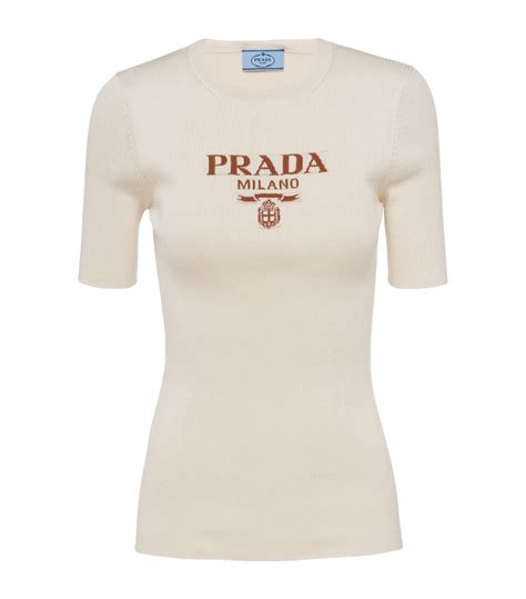 prada milano logo shirt damen|Mehr.